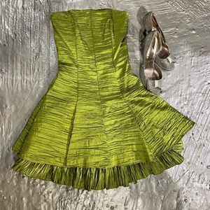 Cache Green Short Dress / J. Renee Iridescent Heels